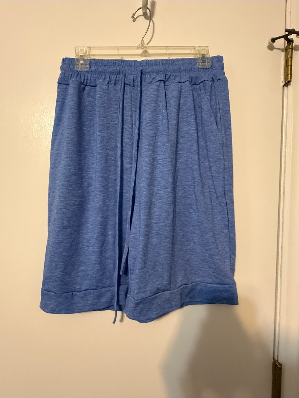 Men's Athletic Drawstring Shorts in Light Blue Heather